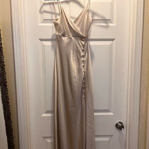 Champagne silk dress